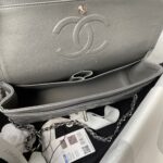 原單chanel香奈兒 Classic Flap Bag 灰色斜挎包A01112