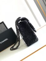 高仿chanel香奈兒CF亮片拼接波浪包包A01112