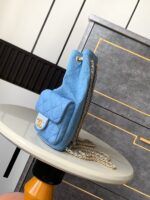 頂級高仿香奈兒chanel 牛仔布duma水桶雙肩包99431