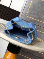 頂級高仿香奈兒chanel 牛仔布duma水桶雙肩包99431