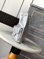 高仿精品chanel香奈兒 新款銀色duma水桶雙肩包99431