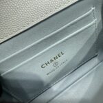 頂級Chanel香奈兒淺藍色mini coco handle nano魚子醬皮紋女士手提袋單肩包