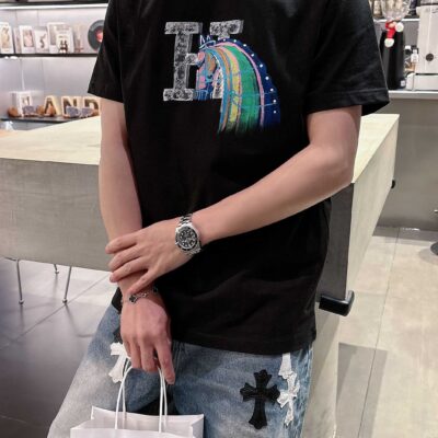 頂級Hermes愛馬仕經典時尚黑色圓領短袖T恤