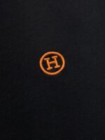 頂級Hermes愛馬仕新款男士圓領黑色短袖T恤