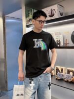 頂級Hermes愛馬仕經典時尚黑色圓領短袖T恤
