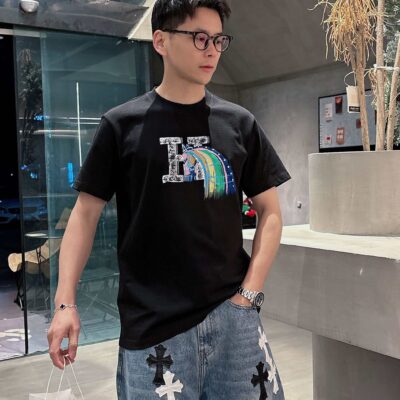 頂級Hermes愛馬仕經典時尚黑色圓領短袖T恤
