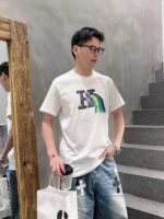 高仿Hermes愛馬仕經典時尚白色圓領短袖T恤