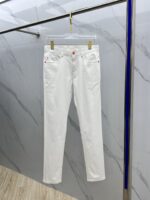 高仿衣服Hermes愛馬仕經典白色男士牛仔褲