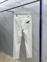 高仿衣服Hermes愛馬仕經典白色男士牛仔褲