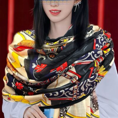 高仿Hermes愛馬仕新款女士羊絨圍巾