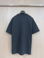 頂級Hermes愛馬仕新款壓膠工藝黑色短袖T恤