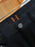 頂級Hermes愛馬仕新款商務黑色休閒長褲