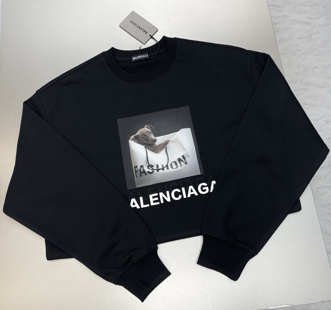 高仿Balenciaga巴黎世家新款潮流經典黑色衛衣
