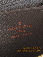 高仿錢包LV N63070啡格零錢包拉鏈錢包