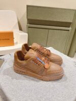 頂級復刻LV Trainer PCV 棕色情侶款運動鞋