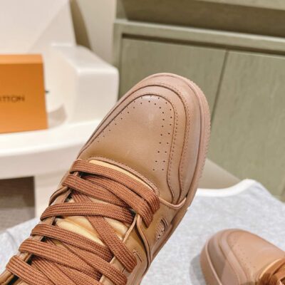 頂級復刻LV Trainer PCV 棕色情侶款運動鞋