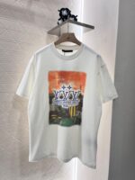高仿LV路易威登新款25新品重工訂珠印花T恤