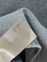 高仿LV路易威登早春新款口袋字母刺绣短袖牛仔衬衫