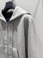 原單LV秋冬新品灰色拉链连帽卫衣