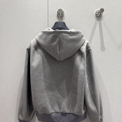 原單LV秋冬新品灰色拉链连帽卫衣