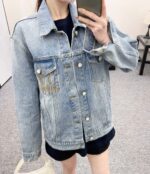 原單LV秋冬新品2025新品女款復古口袋牛仔外套
