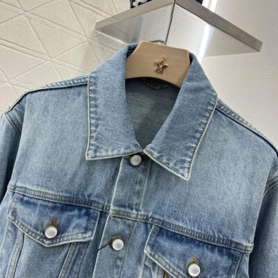 原單LV秋冬新品2025新品女款復古口袋牛仔外套