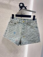 頂級LV2025新品女款提花時髦牛仔短褲