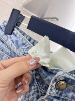 A貨LV2025新品女款提花格紋牛仔短褲