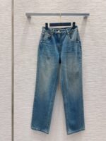原單LV新品2025新款超女士時髦新款丹寧牛仔長褲