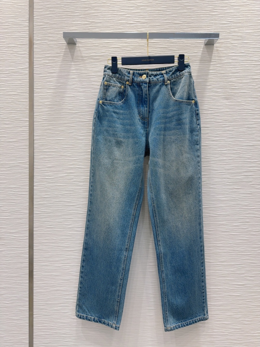 原單LV新品2025新款超女士時髦新款丹寧牛仔長褲