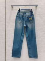 原單LV新品2025新款超女士時髦新款丹寧牛仔長褲