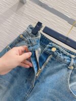 原單LV新品2025新款超女士時髦新款丹寧牛仔長褲