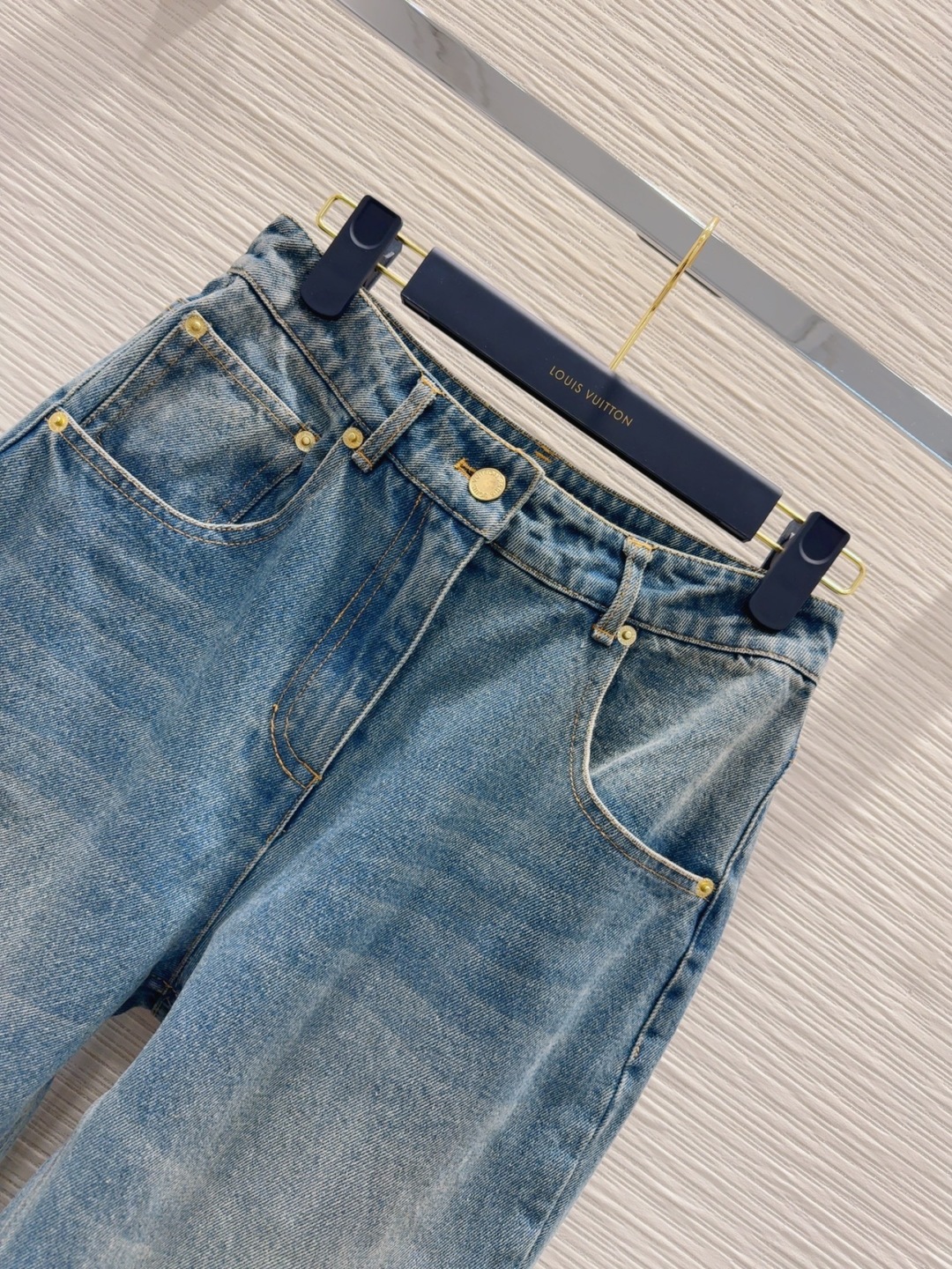 原單LV新品2025新款超女士時髦新款丹寧牛仔長褲