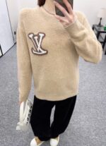 原單LV2025新品圓領鉤花字母套頭毛衣