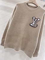 原單LV2025新品圓領鉤花字母套頭毛衣
