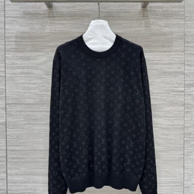 高品質LV新款滑雪系列重工藝燙鑽Monogram長袖毛衣