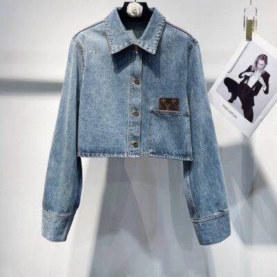 高仿網站LV新款女士短款經典牛仔外套