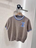 高仿網站LV新品女款鉤花針織圓領短袖
