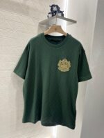 原單LV新品2025新品提花格紋刺繡字母T恤