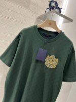 原單LV新品2025新品提花格紋刺繡字母T恤
