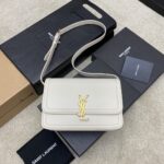 原單YSL聖羅蘭MONOGRAM白色牙簽紋斜挎包634305