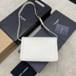 原單YSL聖羅蘭MONOGRAM白色牙簽紋斜挎包634305