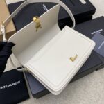 原單YSL聖羅蘭MONOGRAM白色牙簽紋斜挎包634305