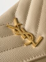 復刻YSL聖羅蘭NEW SAINT LAUR ENT卡其色翻蓋拉鏈挎包612808