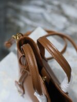高仿YSL聖羅蘭mini Toy Shopping焦糖色水桶包712367