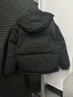 復刻AMI Pairs愛心logo麵包短款純色連帽寬鬆羽絨服男女同款