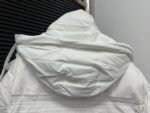 高仿AMI Pairs愛心logo麵包短款純色連帽寬鬆白色羽絨服男女