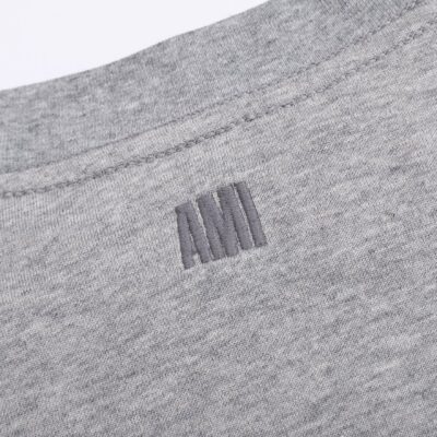 原單AMI Pairs新款灰色夏季純棉背心