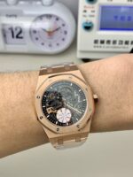 原單AP愛彼玫瑰金皇家橡樹離岸型AP1男士機械腕表