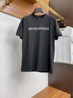 頂級Emporio Armani阿瑪尼春夏新款黑色男士短袖T恤